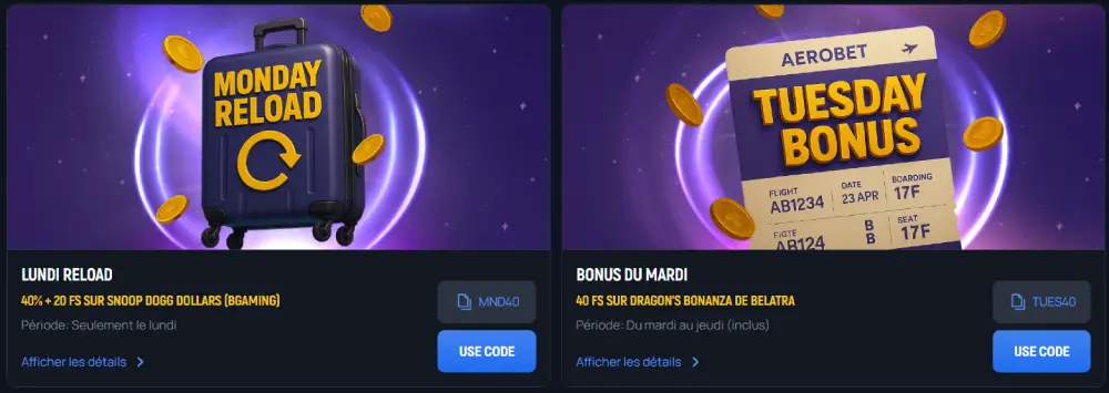 Promotion Aerobet Casino 